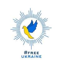 ilustração vetorial da Ucrânia livre, pomba símbolo da paz perfeito para impressão, etc. vetor
