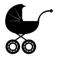 ilustração de carrinho de bebê vetor