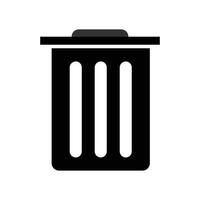 ícone de exclusão de vetor. lixo, lixeira, cesta, sinal de lixo isolado no fundo branco. vetor