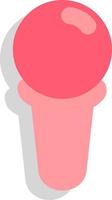 microfone rosa, ilustração de ícone, vetor em fundo branco