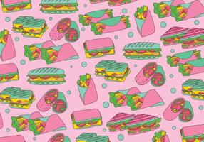 Sandwich Panini Vector Pattern