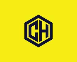 modelo de vetor de design de logotipo ch hc