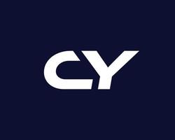 modelo de vetor de design de logotipo cy yc