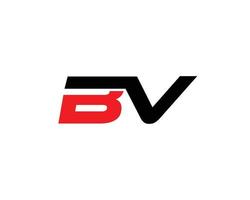 modelo de vetor de design de logotipo bv vb