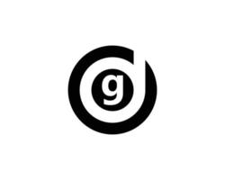 modelo de vetor de design de logotipo dg gd