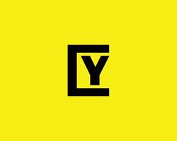 modelo de vetor de design de logotipo cy yc