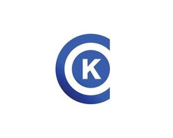 modelo de vetor de design de logotipo ck kc