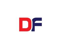 modelo de vetor de design de logotipo df fd