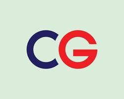 modelo de vetor de design de logotipo cg gc