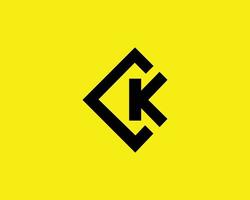 modelo de vetor de design de logotipo ck kc