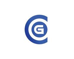 modelo de vetor de design de logotipo cg gc