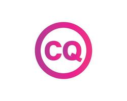 modelo de vetor de design de logotipo cq qc