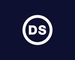 modelo de vetor de design de logotipo ds sd