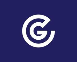 modelo de vetor de design de logotipo cg gc