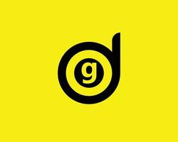 modelo de vetor de design de logotipo dg gd