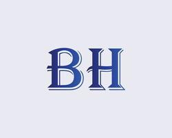 modelo de vetor de design de logotipo bh hb