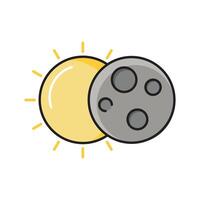 ilustração em vetor sol lua em um background.premium qualidade symbols.vector ícones para conceito e design gráfico.