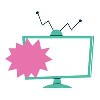 tv com selo de oferta vetor