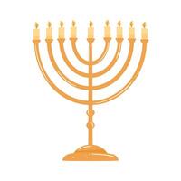 candelabro judaico dourado vetor