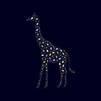 ilustração vetorial de arte de design de girafa vetor