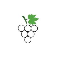 modelo de design de ilustração vetorial de ícone de uvas vetor