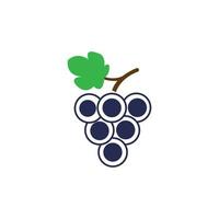 modelo de design de ilustração vetorial de ícone de uvas vetor