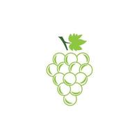 modelo de design de ilustração vetorial de ícone de uvas vetor