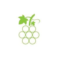 modelo de design de ilustração vetorial de ícone de uvas vetor