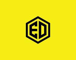 modelo de vetor de design de logotipo ed de