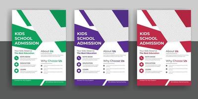 panfleto de admissão de educação escolar on-line moderno download gratuito vetor