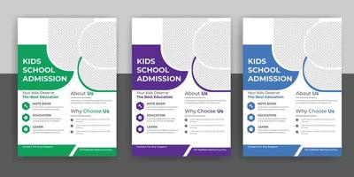 panfleto de admissão de educação escolar on-line moderno download gratuito vetor