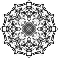 o padrão de mandala desenhado é adequado para outros livros de coleção de design como ornamentos vetor