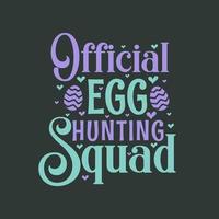 esquadrão oficial de caça aos ovos, páscoa svg vetor