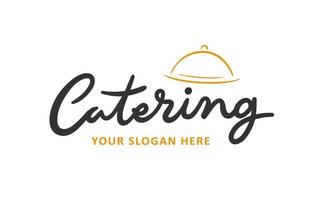 ilustração em vetor modelo de logotipo de tipografia de catering