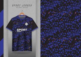 design de padrão de tecido para camisetas esportivas, camisas de futebol, camisas de corrida, camisas, camisas de ginástica, azul. vetor
