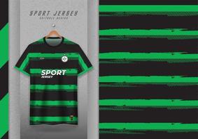 design de padrão de tecido para camisetas esportivas, camisas de futebol, camisas de corrida, camisas, camisas de treino. listras pretas verdes vetor