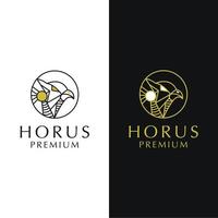 modelo de ícone de design de logotipo horus vetor