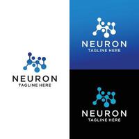 modelo de ícone de design de logotipo de neurônio vetor