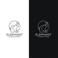 vetor de design de ícone de logotipo de elefante