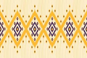 arte ikat étnica abstrata. padrão sem emenda em tribal. impressão de ornamento geométrico asteca. vetor