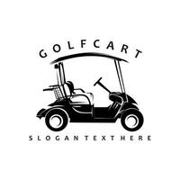 vetor de ilustração vetorial de logotipo de carrinho de golfe