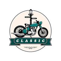 vetor de design clássico de motocicleta