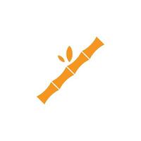 eps10 laranja vector bambu com folhas abstratas ícone de arte sólida isolado no fundo branco. símbolo da árvore de bambu em um estilo moderno simples e moderno para o design do seu site, logotipo e aplicativo móvel