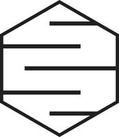 ilustração abstrata do logotipo da linha hexagonal em estilo moderno e minimalista vetor
