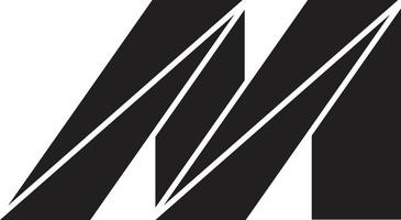 ilustração abstrata do logotipo da letra m em estilo moderno e minimalista vetor