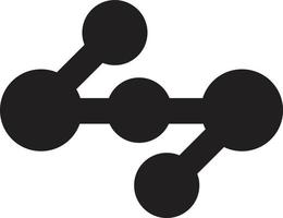 ponto abstrato e ilustração de logotipo de conexão em estilo moderno e minimalista vetor