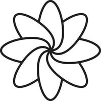 ilustração abstrata do logotipo da flor de oito pétalas em estilo moderno e minimalista vetor