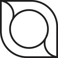 logotipo do círculo abstrato com ilustração de buracos em estilo moderno e minimalista vetor