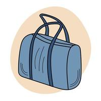 arte de linha à mão livre da silhueta de bolsa feminina. peça de roupa. acessório vetor