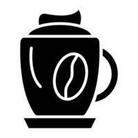 estilo de ícone de cappuccino vetor